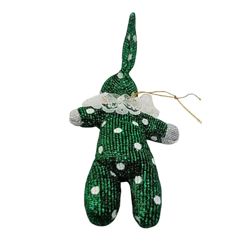 Vintage Green Clown Sleepy Eyed Eyes Open And Close Christma Ornaments 5